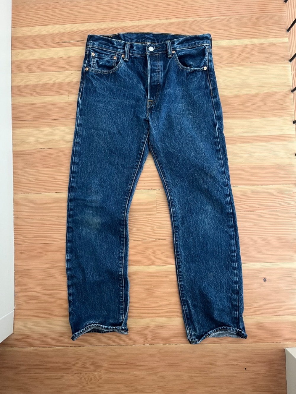 Levi's 501 Original Fit Jeans Size 30x30 Medium Wash Straight Leg Denim Blue